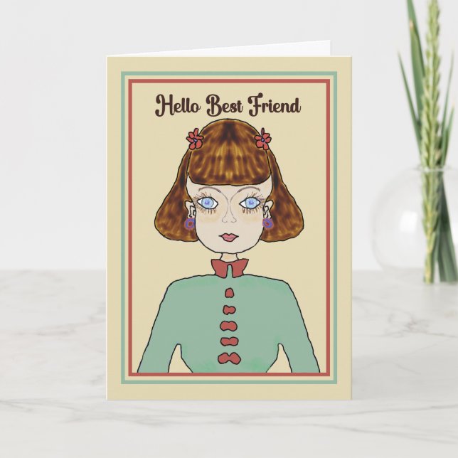 Best Friend Card Hand Drawn (Front)