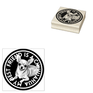 Best Friend Chihuahua Rubber Stamp