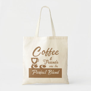 Best friend coffee lover brown tote bag