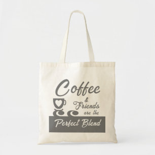 Best friend coffee lover grey tote bag