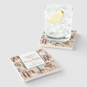 Best Friend Collage Photo Stone Coaster