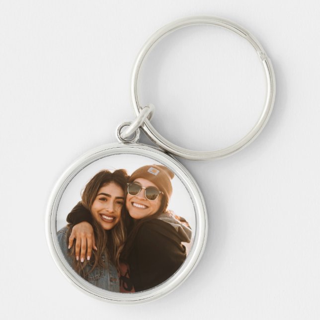 Best Friend Custom Photo Create your own Key Ring (Front)