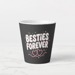 Best Friend Day Shirt: Retro Besties Forever  Latte Mug