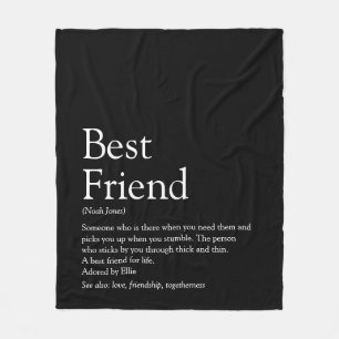 Best Friend Definition Personalized Fleece Blanket