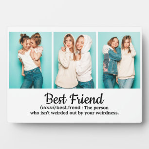 Best Friend Dictionary Typography Three Photo Plaque
