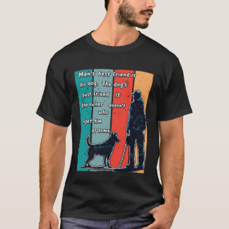 Best Friend Dog, Cat or Pet Vintage for Men Women T-Shirt