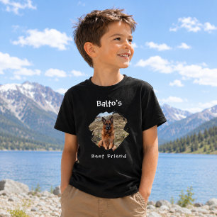 Best Friend Dog Photo Black T-Shirt