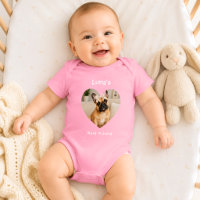 Best Friend Dog Photo Heart Pink Girl