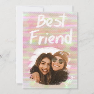 Best Friend Ever Colourful Funny Tropical Photo Invitation