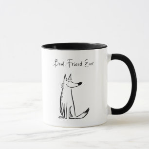 Best Friend Ever Dog Mug – Cute Sketch Illustratio