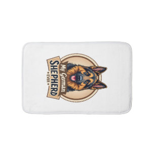 Best Friend Ever My German Shepherd Vintage Dog Lo Bath Mat