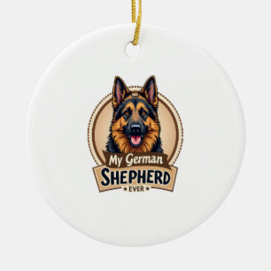 Best Friend Ever My German Shepherd Vintage Dog Lo Ceramic Tree Decoration