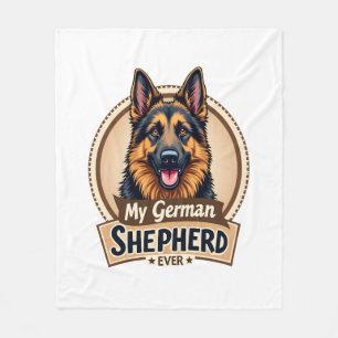 Best Friend Ever My German Shepherd Vintage Dog Lo Fleece Blanket