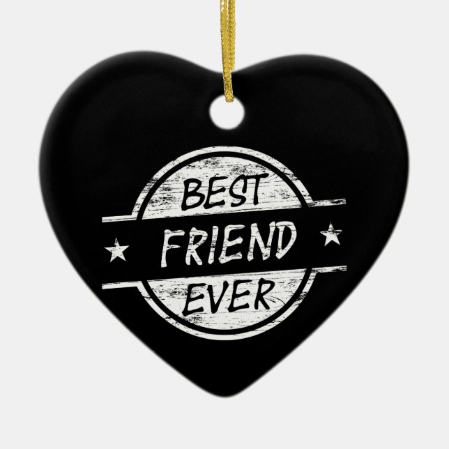Best Friend Ever White Ceramic Tree Decoration (Front)