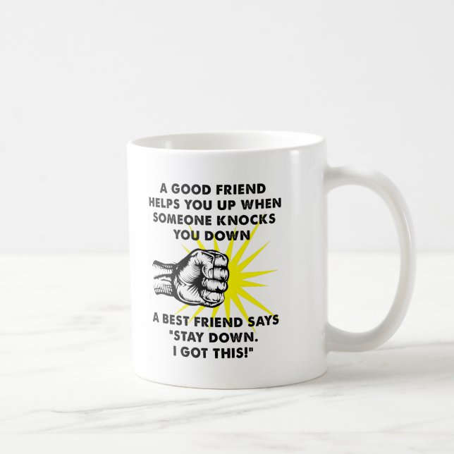 Best Friend Fighting Funny Mug (Right)