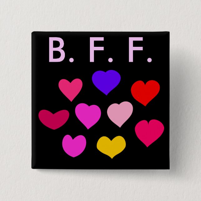 Best Friend Forever 15 Cm Square Badge (Front)