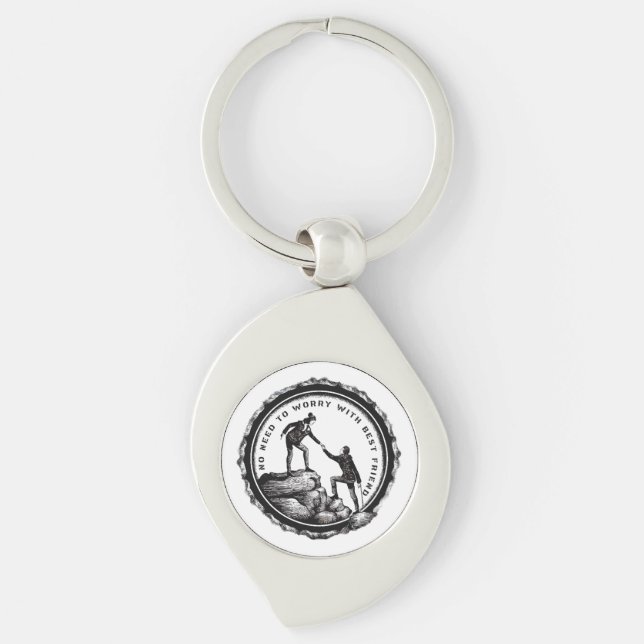 Best Friend Forever Art - Celebrate Timeless Bond Key Ring (Front)