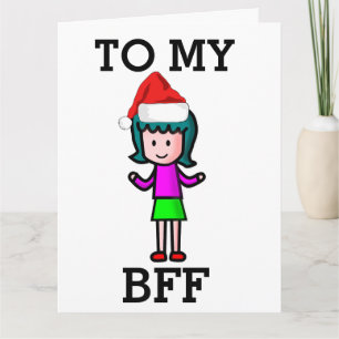 BEST FRIEND FOREVER BFF CHRISTMAS CARD