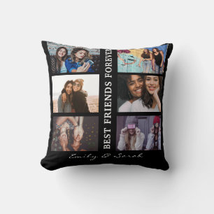 Best Friend Forever Custom 6 Photo collage & Name  Cushion