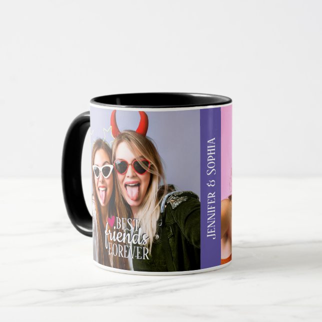 Best Friend forever two pictures template trendy Mug (Front Left)