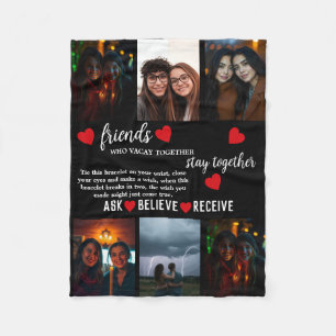 Best Friend Friendship Day Photo Fleece Blanket