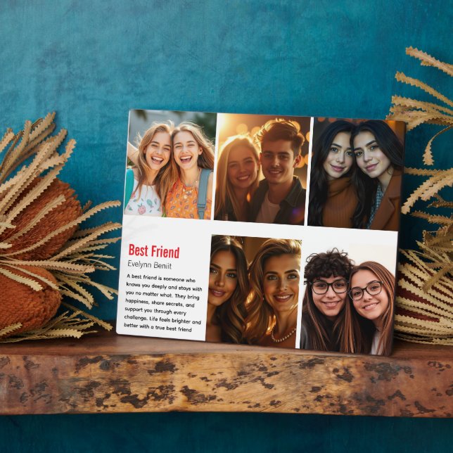 Best Friend Friendship Day Photo Plaque (Side)