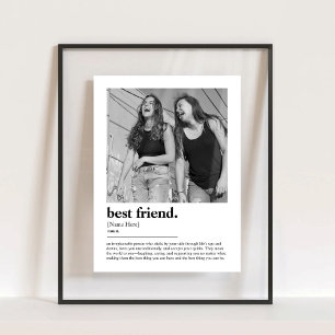 Best Friend Fun Dictionary Definition with Photo Acrylic Sign