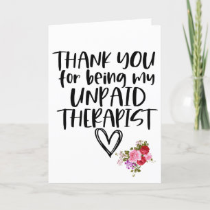 Best Friend Funny Floral Thank You Holiday Card