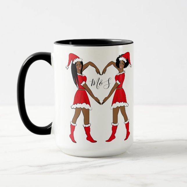 Best Friend Gift Afro American girls Mug (Left)