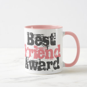 Best Friend Gift in Pink and Grey Mug