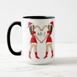 Best Friend Gift Two brunette girls Mug