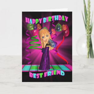 Best Friend Happy Birthday with Cute little Cutie Card
