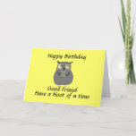 Best Friend Hooty Owl Birthday Card<br><div class="desc">Card,  fully customisable,  for best friend. Add name,  message. Choice of text fonts and background colours. Cute and funny owl.</div>