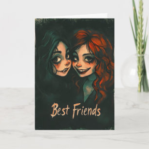 Best Friend Horror Monster Holiday Card