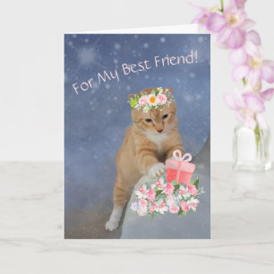 Best Friend Kitten Birthday Card