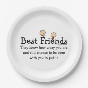 Best Friend Knows Cute Paper Plate