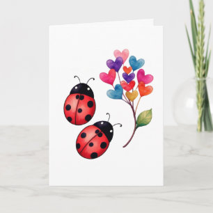 Best Friend Ladybug Friendship wife mum sis granny Thank You Card