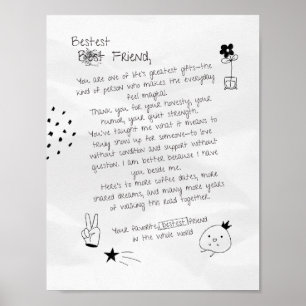 Best Friend Letter Poster