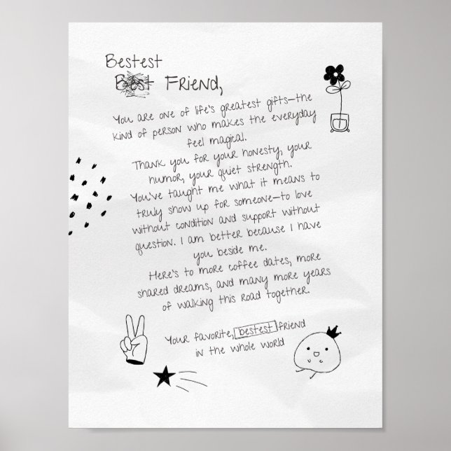 Best Friend Letter Poster (Front)
