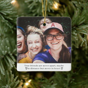 Best Friend Long Distance Friendship True Friends Ceramic Ornament