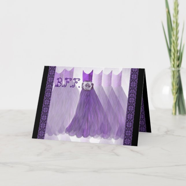 BEST FRIEND Maid of Honour Invitation VIOLET (Front)