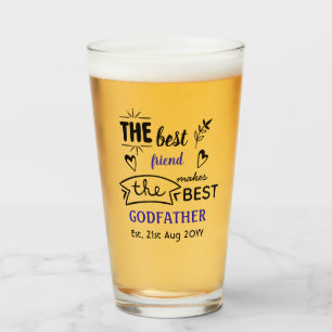 Best Friend Makes BEST GODFATHER - Personalised Glass