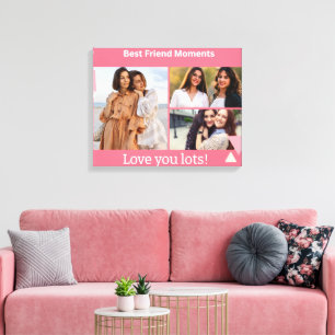 Best Friend Moments Photo Collage – Personalized  Canvas Print