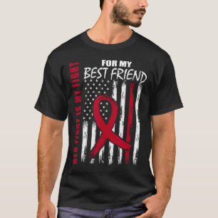 Best Friend Multiple Myeloma Awareness American Fl T-Shirt