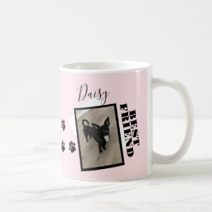 Best Friend Name Paw Pet Photo Coffee Mug