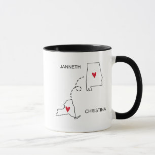 Best Friend Never Too Far  Long Distance Friend Mug