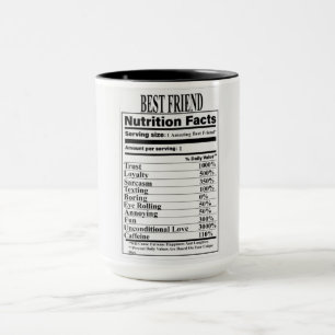 Best Friend Nutrition Facts Mug