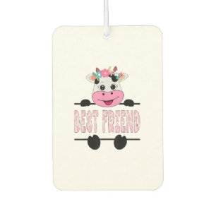 Best Friend Of The Birthday Girl Cow Friend Family Car Air Freshener