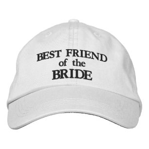 Best Friend of the Bride black custom chic wedding Embroidered Hat