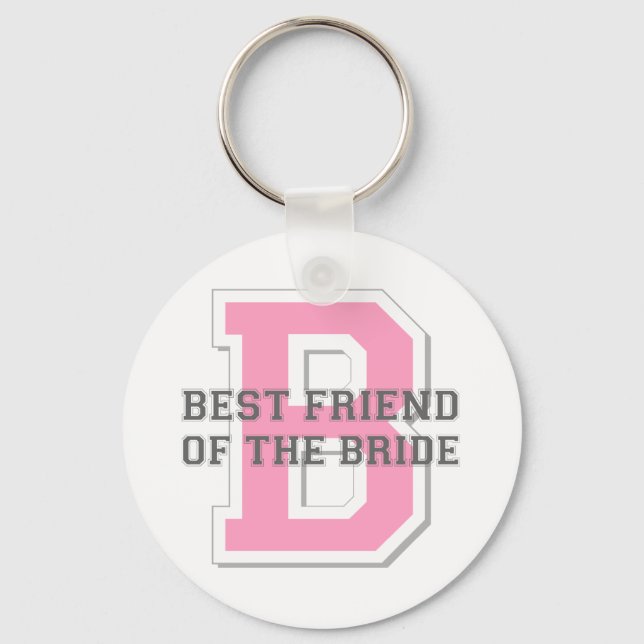 Best Friend of the Bride Cheer Key Ring (Front)